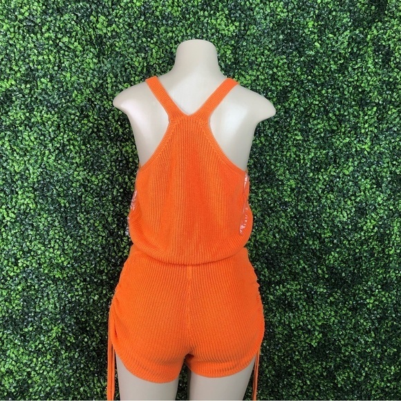two piece orange knit set - Picture 4 of 5